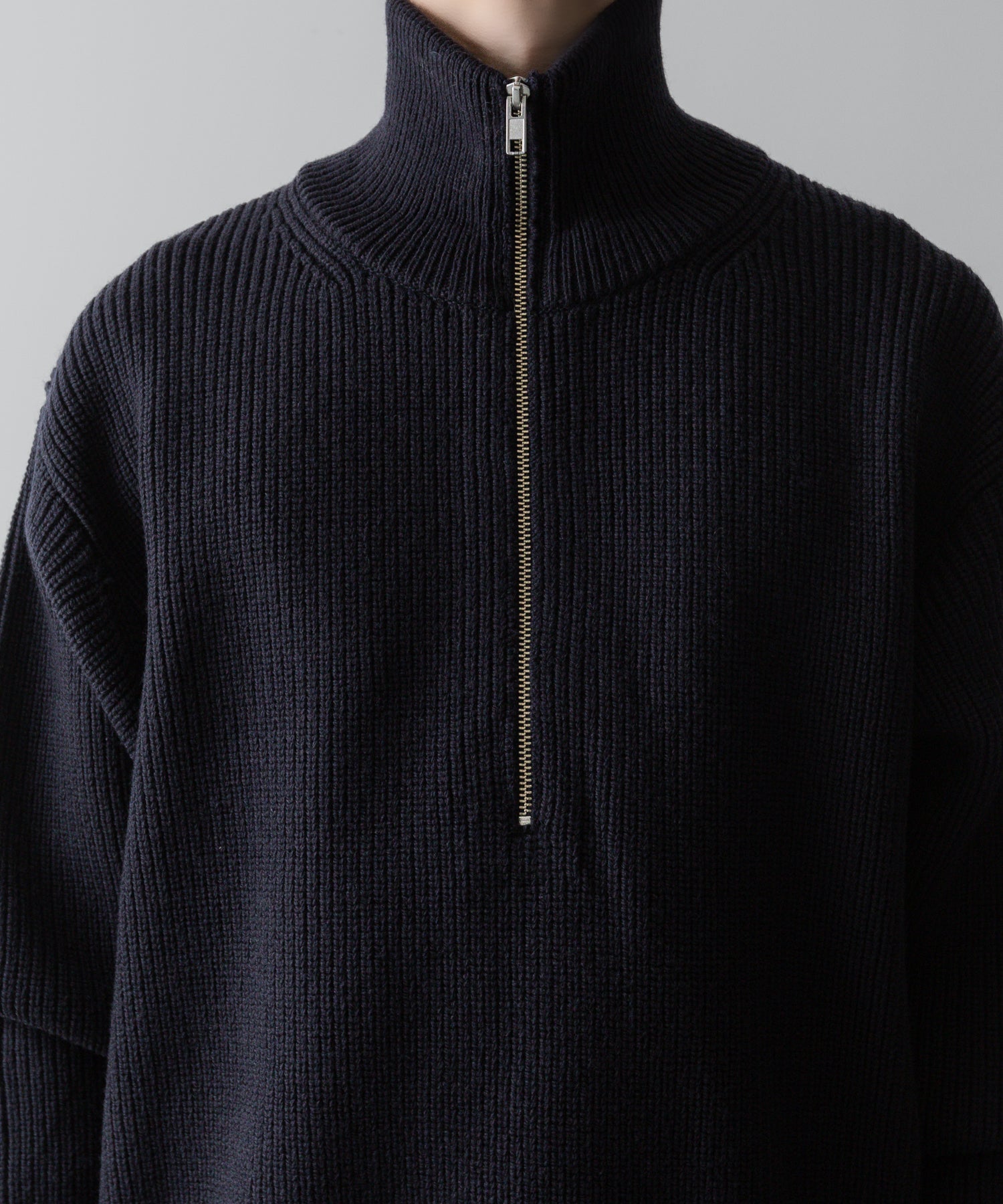 ssstein(シュタイン)の24AWコレクション OVERSIZED DRIVERS KNIT HALF ZIP PULLOVER - DARK NAVY 公式通販サイトsession福岡セレクトショップ