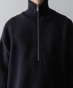 画像をギャラリービューアに読み込む, ssstein(シュタイン)の24AWコレクション OVERSIZED DRIVERS KNIT HALF ZIP PULLOVER - DARK NAVY 公式通販サイトsession福岡セレクトショップ
