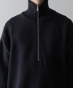 ssstein(シュタイン)の24AWコレクション OVERSIZED DRIVERS KNIT HALF ZIP PULLOVER - DARK NAVY 公式通販サイトsession福岡セレクトショップ