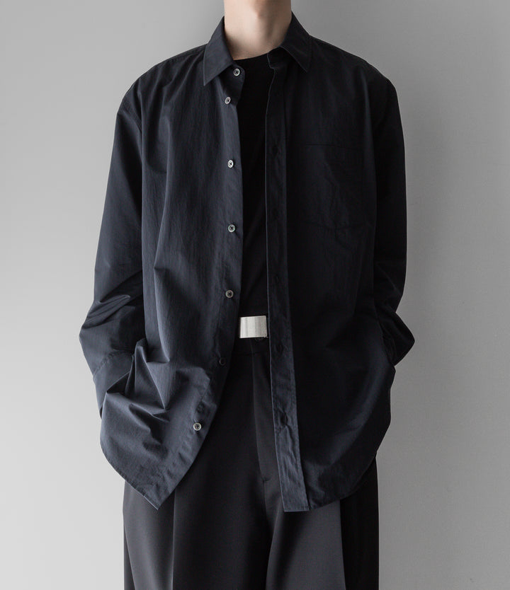 【stein】ssstein シュタインのWINDPROOF NYLON STANDARD SHIRTのBLACK  公式通販サイトsession福岡セレクトショップ