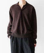 画像をギャラリービューアに読み込む, 【ssstein】SLUB COTTON KNIT SKIPPER LS - DARK BROWN
