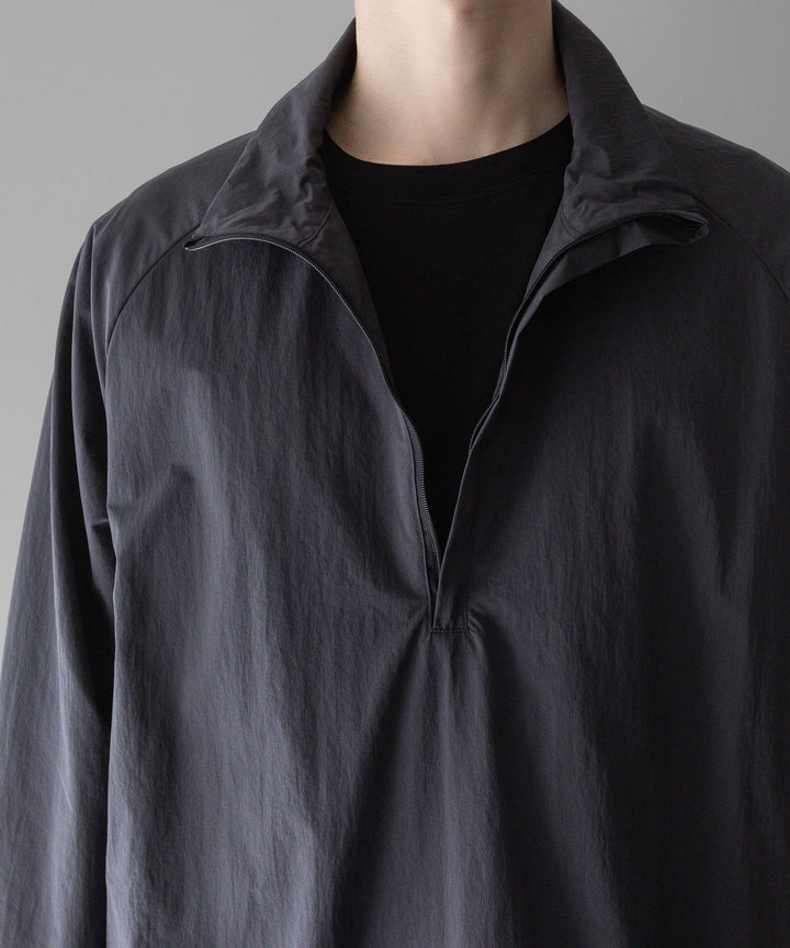 【stein】ssstein シュタインのWINDPROOF NYLON HALF ZIP PULLOVERのDARK GREY KHAKI 公式通販サイトsession福岡セレクトショップ