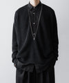 【phebus】HEMP KNIT ZIP-UP JUMPER - BLACK