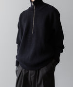 画像をギャラリービューアに読み込む, ssstein(シュタイン)の24AWコレクション OVERSIZED DRIVERS KNIT HALF ZIP PULLOVER - DARK NAVY 公式通販サイトsession福岡セレクトショップ
