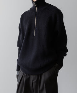 ssstein(シュタイン)の24AWコレクション OVERSIZED DRIVERS KNIT HALF ZIP PULLOVER - DARK NAVY 公式通販サイトsession福岡セレクトショップ