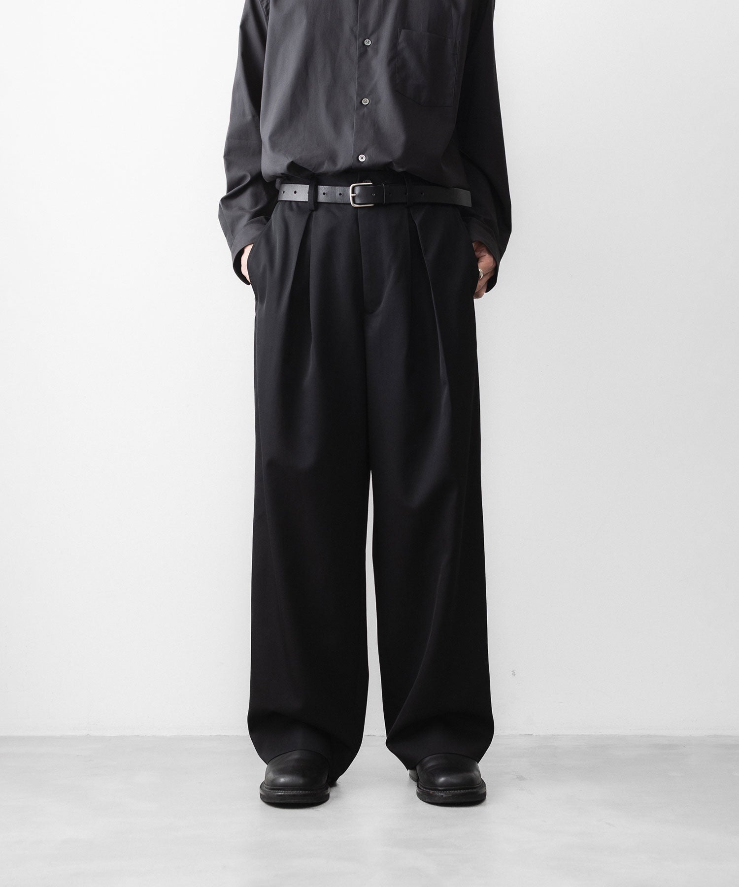 ssstein / シュタイン】EASY WIDE TROUSERS - BLACK | 公式通販サイト