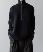 画像をギャラリービューアに読み込む, ssstein(シュタイン)の24AWコレクション OVERSIZED DRIVERS KNIT HALF ZIP PULLOVER - DARK NAVY 公式通販サイトsession福岡セレクトショップ
