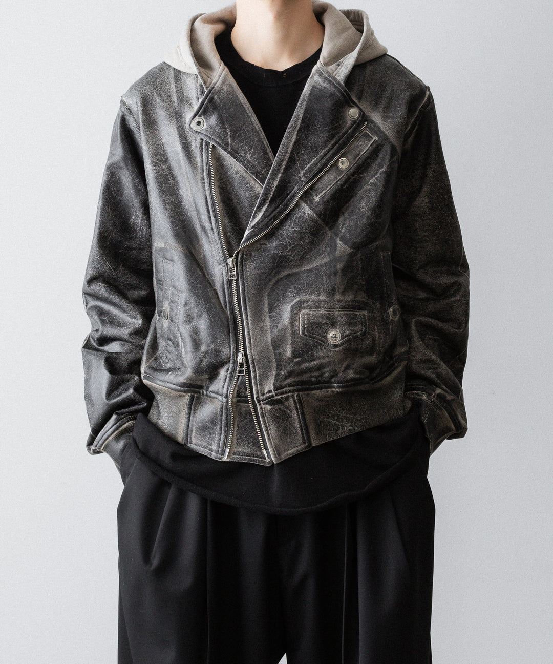 SUBLATIONS サブレーションズのCRACKING COATED RIDERS PARKAのSAND BEIGE BASE公式通販サイトsession福岡セレクトショップ