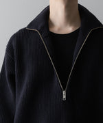 画像をギャラリービューアに読み込む, ssstein(シュタイン)の24AWコレクション OVERSIZED DRIVERS KNIT HALF ZIP PULLOVER - DARK NAVY 公式通販サイトsession福岡セレクトショップ
