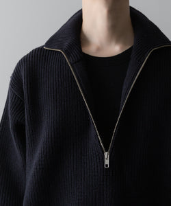 ssstein(シュタイン)の24AWコレクション OVERSIZED DRIVERS KNIT HALF ZIP PULLOVER - DARK NAVY 公式通販サイトsession福岡セレクトショップ