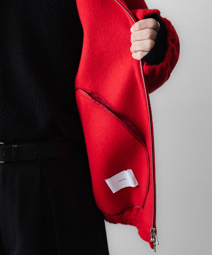 ssstein(シュタイン)のW/CA DOUBLE FACE CLOTH ZIP JACKET - REDの公式通販サイトsession福岡セレクトショップ