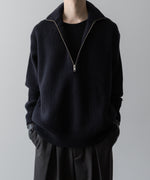 画像をギャラリービューアに読み込む, ssstein(シュタイン)の24AWコレクション OVERSIZED DRIVERS KNIT HALF ZIP PULLOVER - DARK NAVY 公式通販サイトsession福岡セレクトショップ
