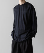 画像をギャラリービューアに読み込む, 【INTÉRIM】EXTRA FINE MERINO WOO JERSEYL L/S TEE - D.NAVY
