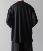 画像をギャラリービューアに読み込む, 【INTÉRIM】EXTRA FINE MERINO WOO JERSEYL L/S TEE - D.NAVY
