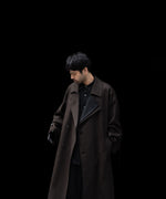 画像をギャラリービューアに読み込む, 【ssstein】DOUBLE LAPELED DOUBLE BREASTED COAT - GREY BROWN
