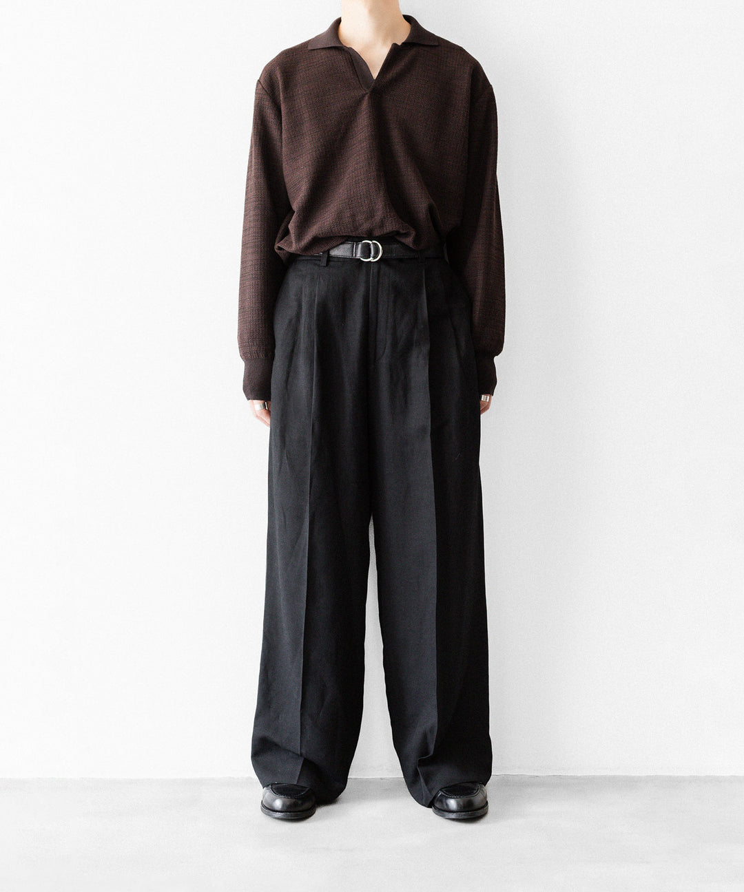 ssstein(シュタイン)のSLUB COTTON KNIT SKIPPER LS - DARK BROWNの公式通販サイトsession福岡セレクトショップ
