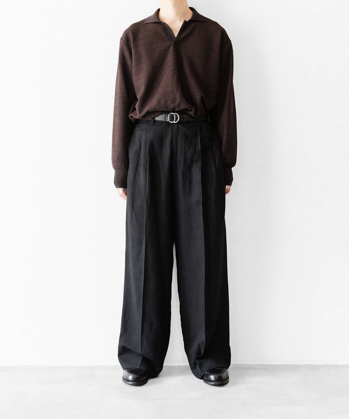ssstein(シュタイン)のSLUB COTTON KNIT SKIPPER LS - DARK BROWNの公式通販サイトsession福岡セレクトショップ