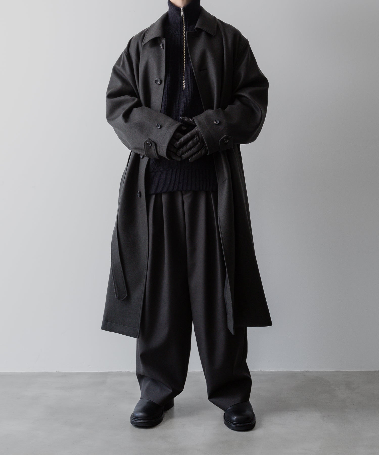 ssstein(シュタイン)の24AWコレクション OVERSIZED DRIVERS KNIT HALF ZIP PULLOVER - DARK NAVY 公式通販サイトsession福岡セレクトショップ