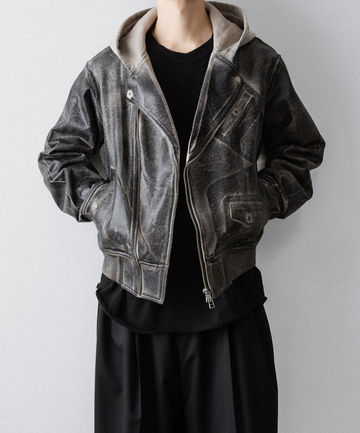 SUBLATIONS サブレーションズのCRACKING COATED RIDERS PARKAのSAND BEIGE BASE公式通販サイトsession福岡セレクトショップ