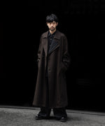 画像をギャラリービューアに読み込む, 【ssstein】DOUBLE LAPELED DOUBLE BREASTED COAT - GREY BROWN
