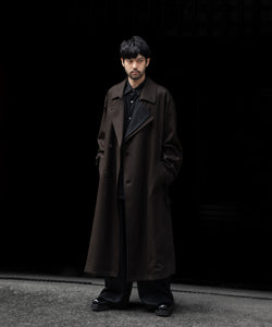 ssstein / シュタイン】DOUBLE LAPELED DOUBLE BREASTED COAT - GREY