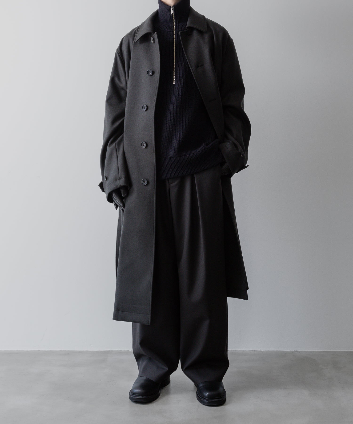 ssstein(シュタイン)の24AWコレクション OVERSIZED DRIVERS KNIT HALF ZIP PULLOVER - DARK NAVY 公式通販サイトsession福岡セレクトショップ