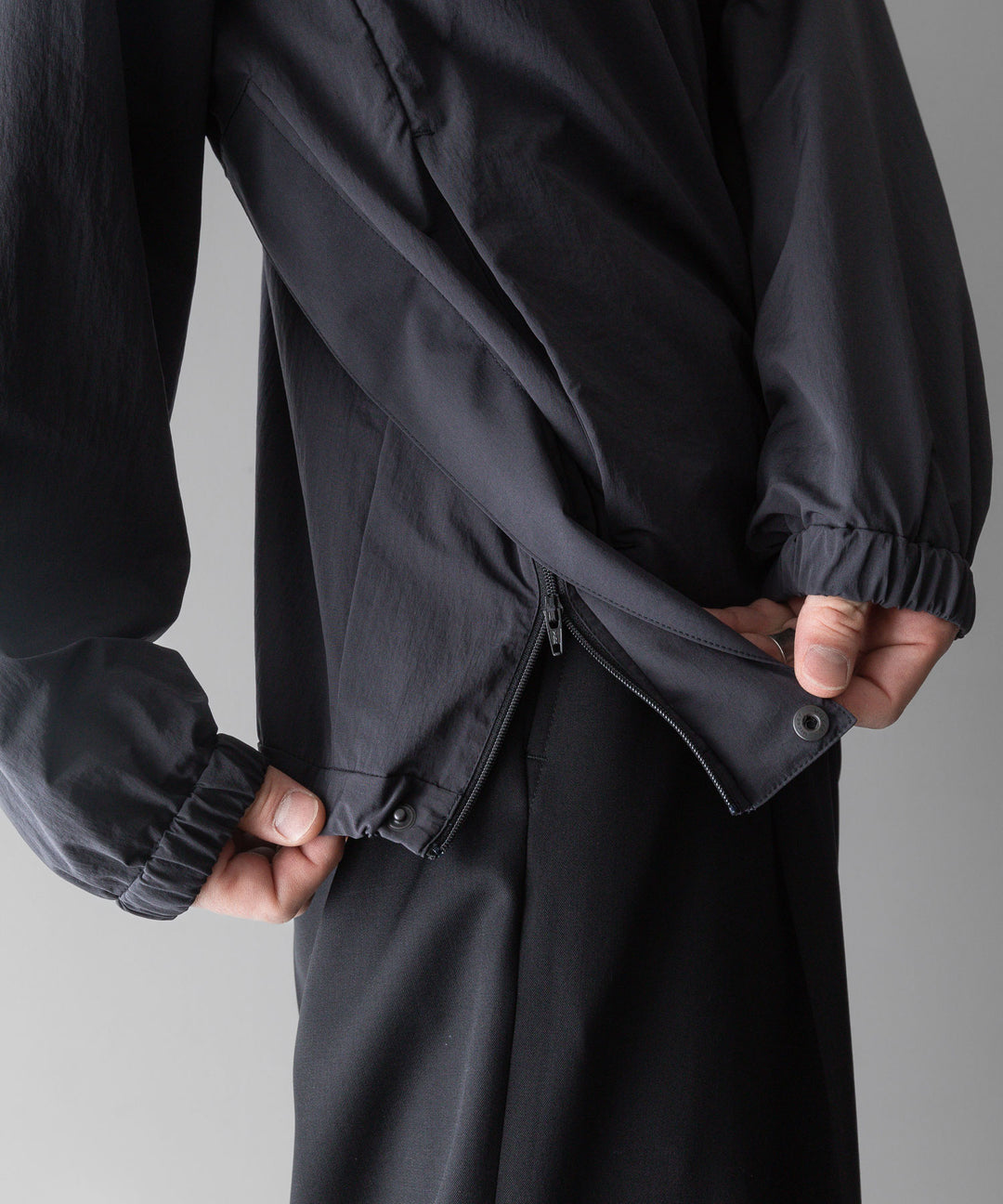 【stein】ssstein シュタインのWINDPROOF NYLON HALF ZIP PULLOVERのDARK GREY KHAKI 公式通販サイトsession福岡セレクトショップ