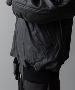 ssstein(シュタイン)の24AWコレクション LEATHER FLIGHT JACKET - DARK CHARCOAL 公式通販サイトsession福岡セレクトショップ