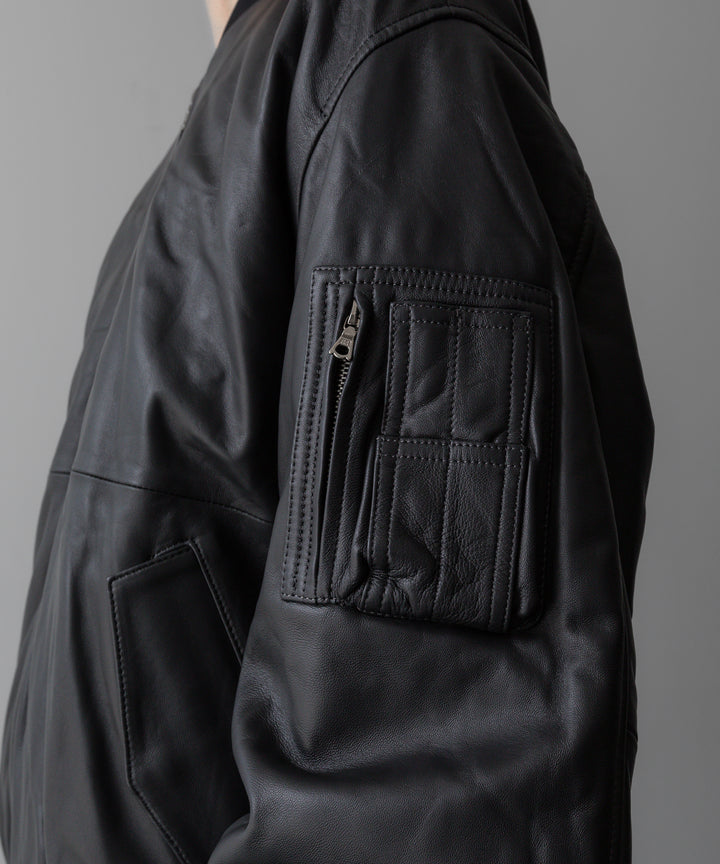 ssstein(シュタイン)の24AWコレクション LEATHER FLIGHT JACKET - DARK CHARCOAL 公式通販サイトsession福岡セレクトショップ