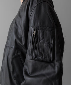 ssstein(シュタイン)の24AWコレクション LEATHER FLIGHT JACKET - DARK CHARCOAL 公式通販サイトsession福岡セレクトショップ