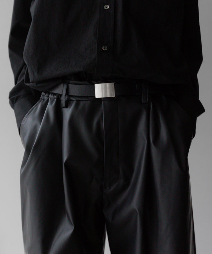 stein(シュタイン)の24SSコレクションCOATED WIDE EAZY SHORT TROUSERSのBLACK(COATING)