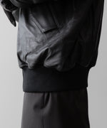 画像をギャラリービューアに読み込む, ssstein(シュタイン)の24AWコレクション LEATHER FLIGHT JACKET - DARK CHARCOAL 公式通販サイトsession福岡セレクトショップ
