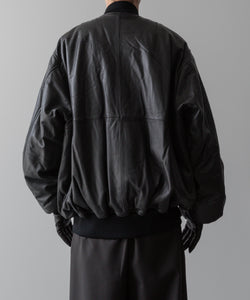 ssstein(シュタイン)の24AWコレクション LEATHER FLIGHT JACKET - DARK CHARCOAL 公式通販サイトsession福岡セレクトショップ