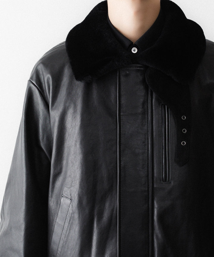 ssstein(シュタイン)のMOUTON COLLAR CALF ZIP JACKET - BLACKの公式通販サイトsession福岡セレクトショップ