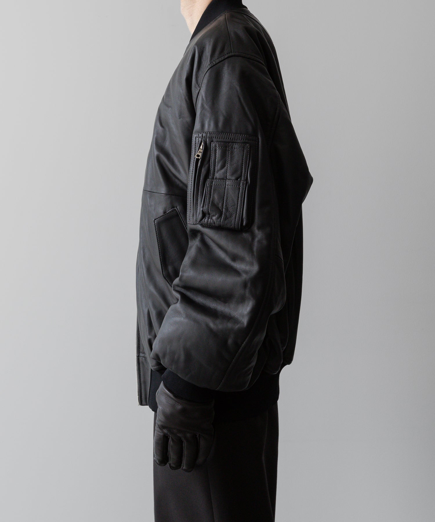 ssstein(シュタイン)の24AWコレクション LEATHER FLIGHT JACKET - DARK CHARCOAL 公式通販サイトsession福岡セレクトショップ