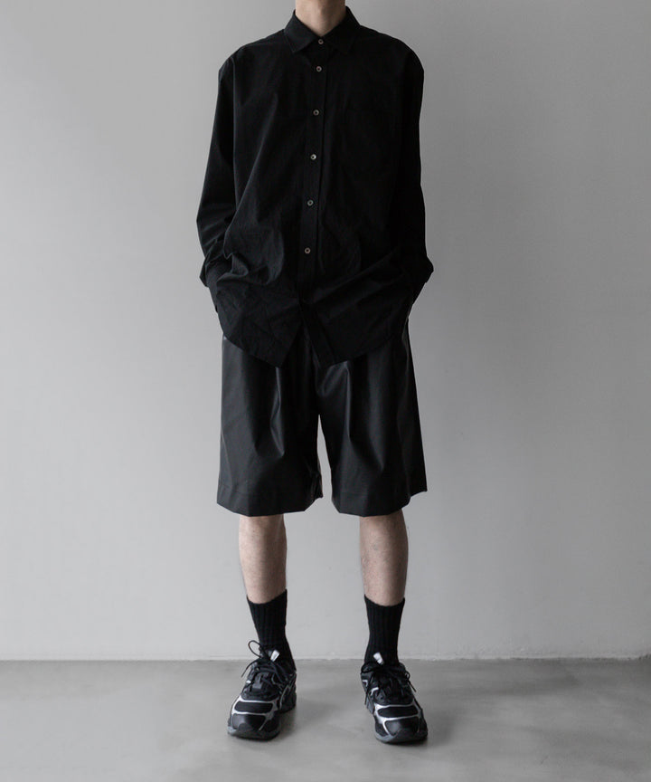 stein(シュタイン)の24SSコレクションCOATED WIDE EAZY SHORT TROUSERSのBLACK(COATING)