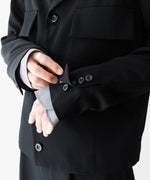 画像をギャラリービューアに読み込む, UJOH((ウジョー)のULSTER COLLAR SHORT JKT - BLACKの公式通販サイトsession福岡セレクトショップ
