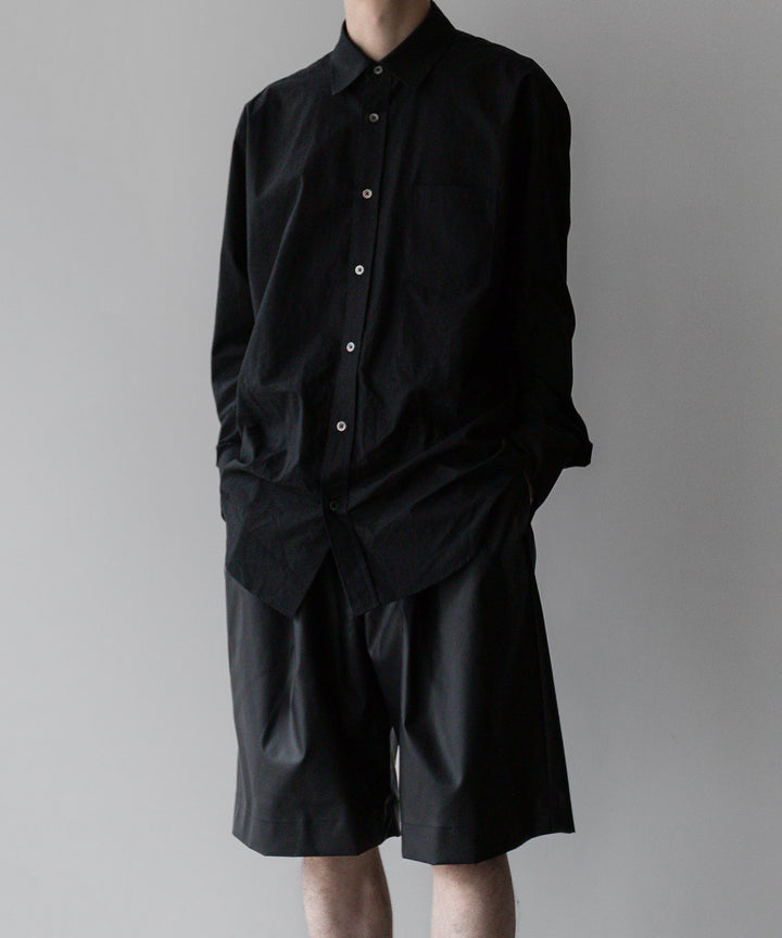 stein(シュタイン)の24SSコレクションCOATED WIDE EAZY SHORT TROUSERSのBLACK(COATING)
