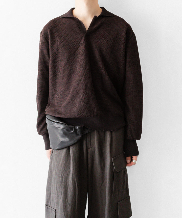 ssstein(シュタイン)のSLUB COTTON KNIT SKIPPER LS - DARK BROWNの公式通販サイトsession福岡セレクトショップ