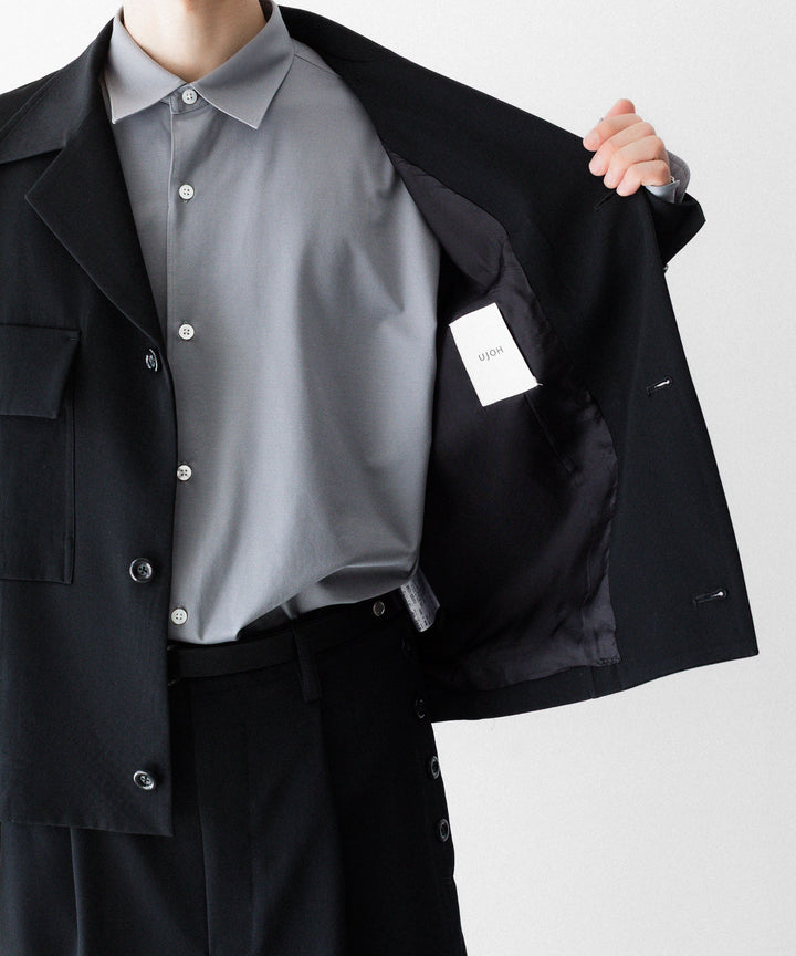 UJOH(ウジョー)のULSTER COLLAR SHORT JKT - BLACKの公式通販サイトsession福岡セレクトショップ