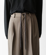 画像をギャラリービューアに読み込む, ssstein(シュタイン)のEASY LONG WIDE TROUSERS (2/90 WOOL GABARDINE) - DARK BEIGEの公式通販サイトsession福岡セレクトショップ
