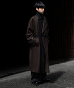 画像をギャラリービューアに読み込む, 【ssstein】DOUBLE LAPELED DOUBLE BREASTED COAT - GREY BROWN
