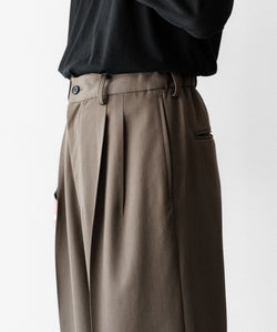 ssstein / シュタイン】EASY LONG WIDE TROUSERS (2/90 WOOL GABARDINE