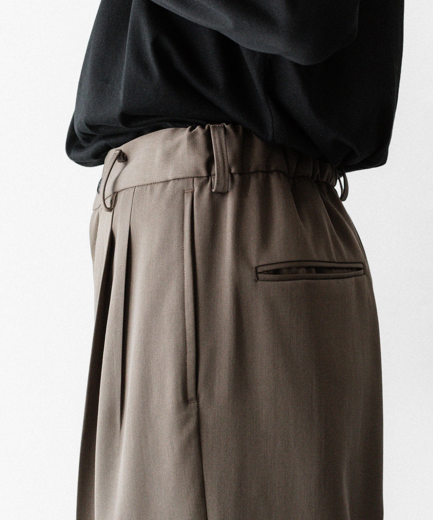 ssstein / シュタイン】EASY LONG WIDE TROUSERS (2/90 WOOL GABARDINE