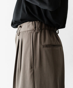 ssstein / シュタイン】EASY LONG WIDE TROUSERS (2/90 WOOL GABARDINE
