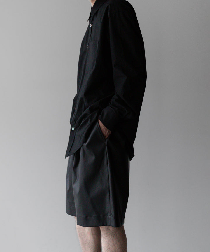 stein(シュタイン)の24SSコレクションCOATED WIDE EAZY SHORT TROUSERSのBLACK(COATING)
