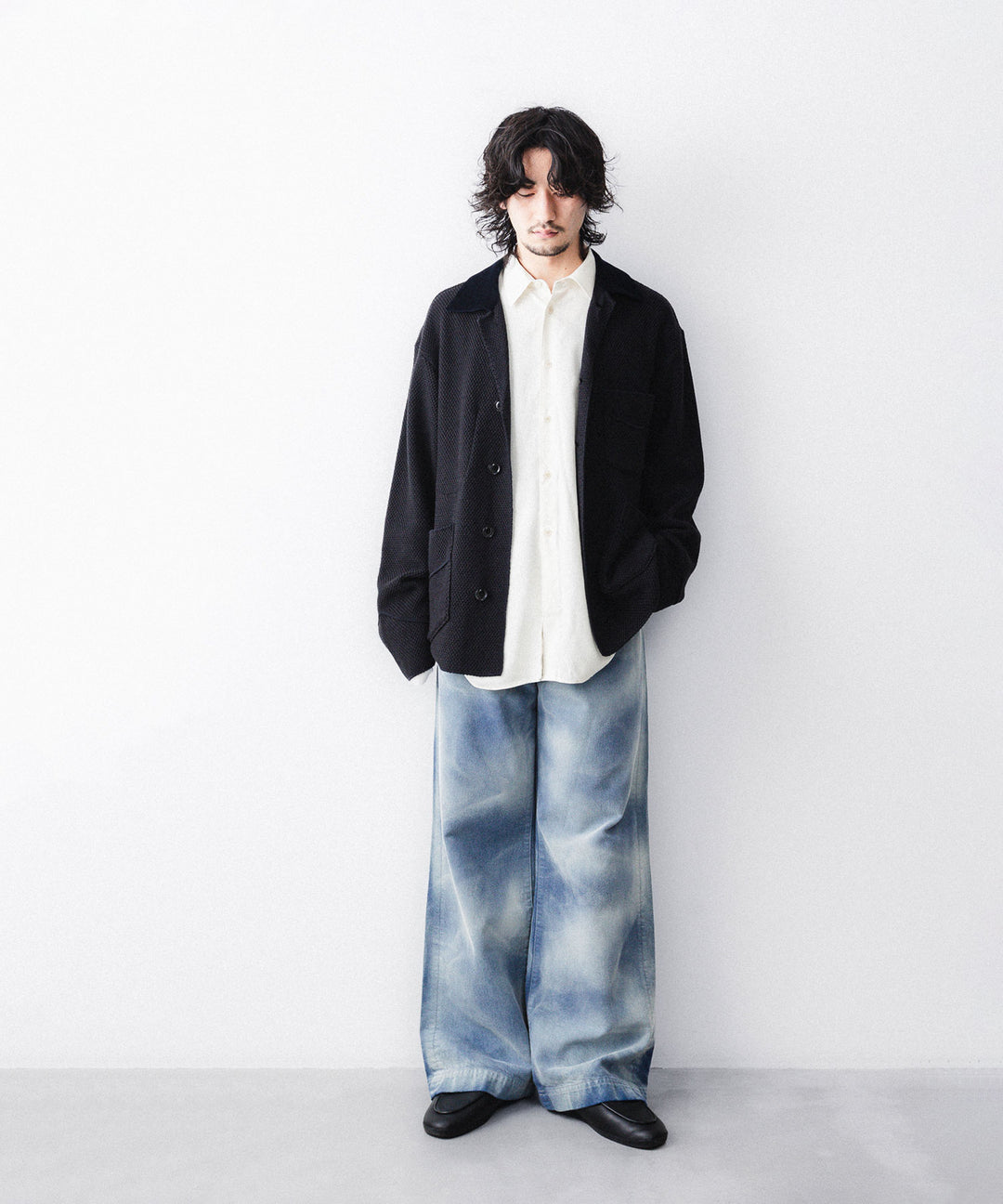 ANTHEM Aアンセムエー のHAND VINTAGE DYED SPARKLE JEANS -  FOG BLUEの公式通販サイトsession福岡セレクトショップ
