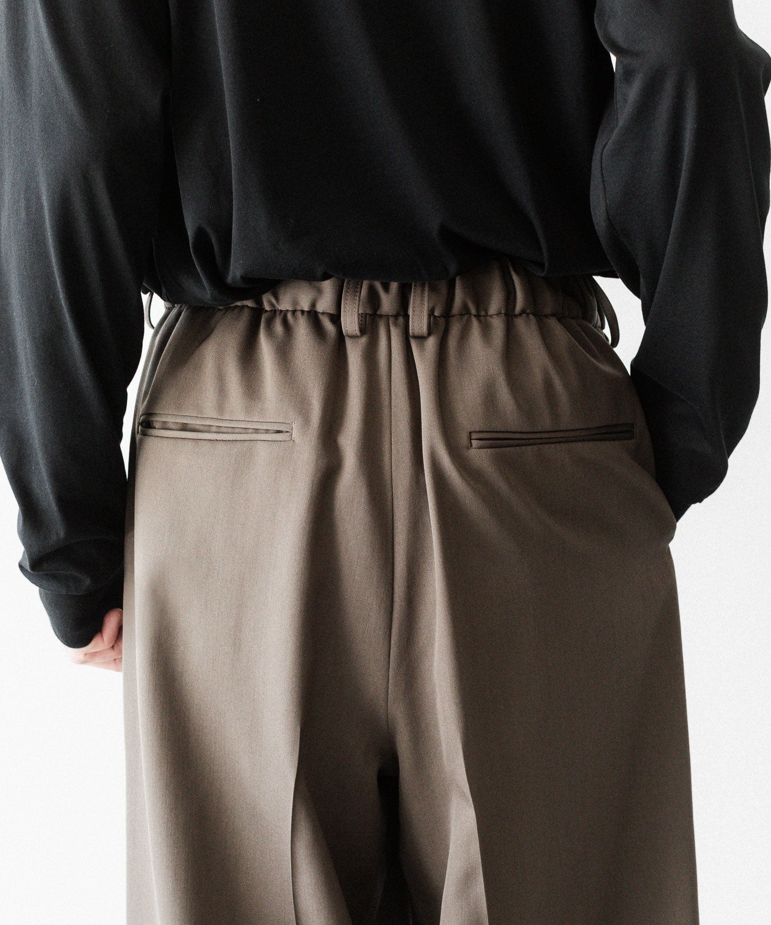 ssstein / シュタイン】EASY LONG WIDE TROUSERS (2/90 WOOL GABARDINE