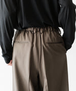 画像をギャラリービューアに読み込む, ssstein(シュタイン)のEASY LONG WIDE TROUSERS (2/90 WOOL GABARDINE) - DARK BEIGEの公式通販サイトsession福岡セレクトショップ
