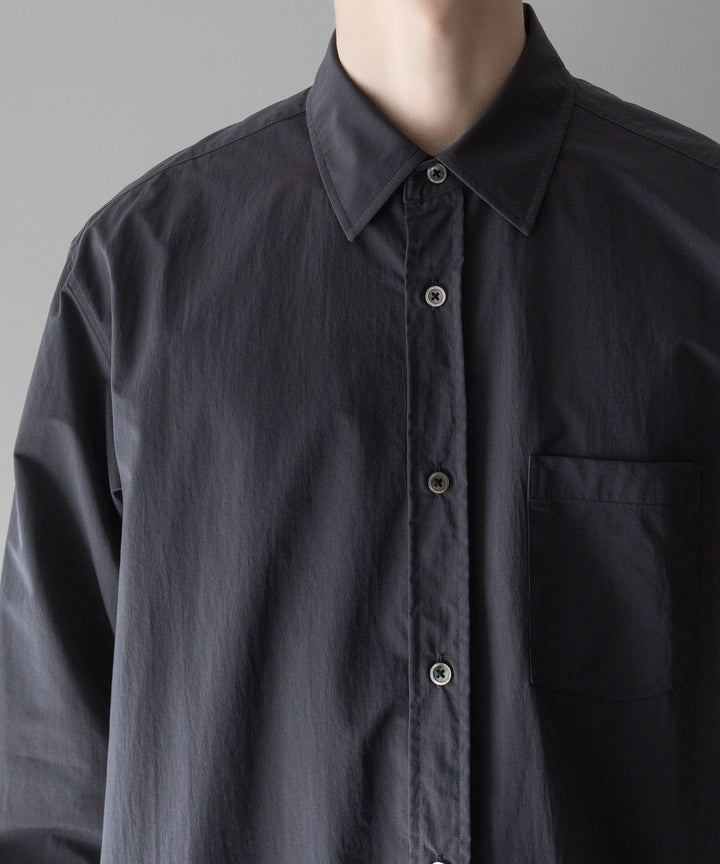 【stein】ssstein シュタインのWINDPROOF NYLON STANDARD SHIRTのDARK GREY KHAKI 公式通販サイトsession福岡セレクトショップ